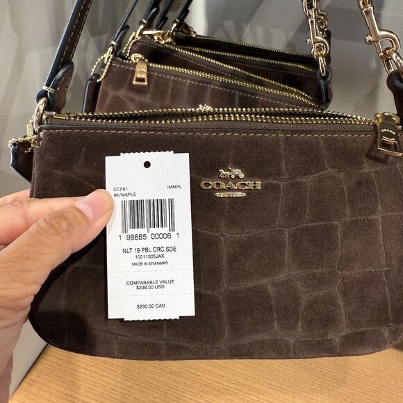 Coach Nolita 19 CCF61, embossed crocodile/Gold/Maple - Picture 8 of 15